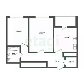 Продается 2-комн. квартира, 57,7 м²