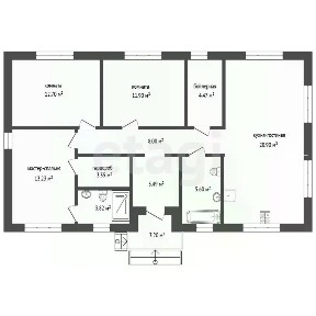 Продается 1-этажный дом, 104,1 м²