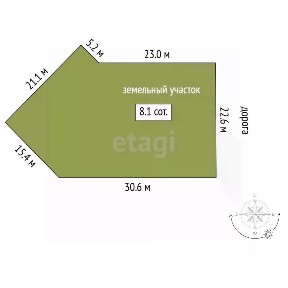 Продается участок, 8,13 сот.