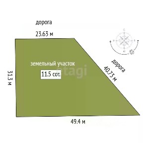 Продается участок, 11,46 сот.