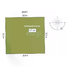 Продается участок, 6,7 сот.