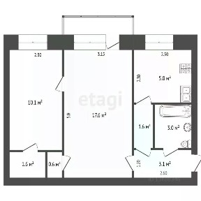 Продается 2-комн. квартира, 43,4 м²