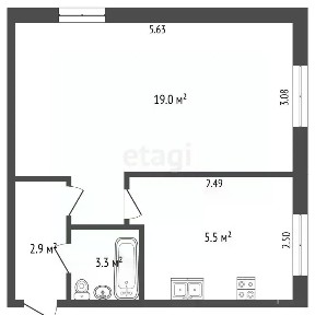 Продается 1-комн. квартира, 30,7 м²