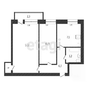 Продается 2-комн. квартира, 45,5 м²