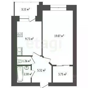 Продается 1-комн. квартира, 42,4 м²