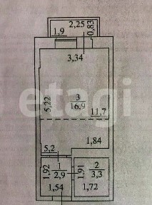 Продается студия, 23,3 м²