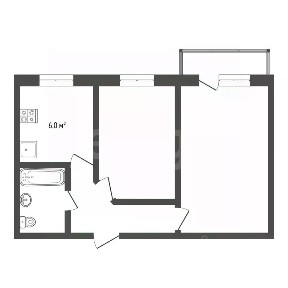 Продается 2-комн. квартира, 42,7 м²