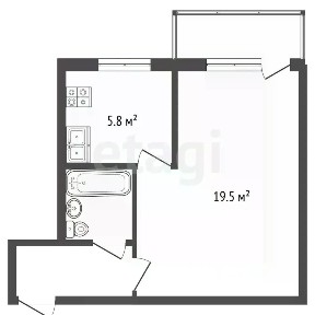 Продается 1-комн. квартира, 30 м²