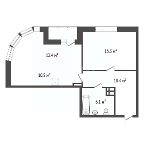 Продается 2-комн. квартира, 54,3 м²