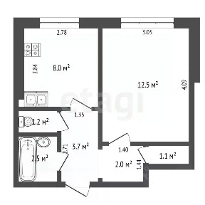 Продается 1-комн. квартира, 32,1 м²