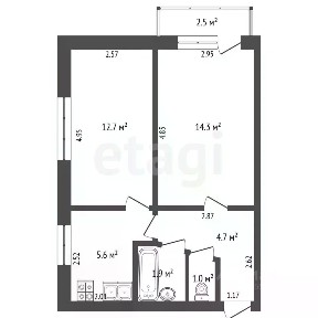 Продается 2-комн. квартира, 40,2 м²
