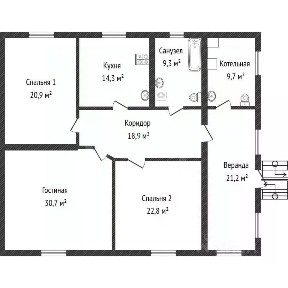 Продается 1-этажный дом, 147 м²