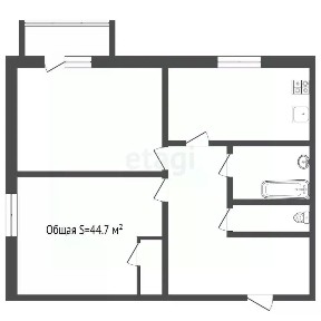Продается 2-комн. квартира, 44,7 м²