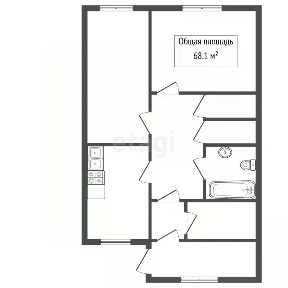 Продается 3-комн. квартира, 68,1 м²