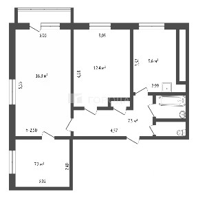 Продается 3-комн. квартира, 57 м²