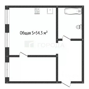 Продается 2-комн. квартира, 54,3 м²