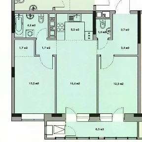 Продается 3-комн. квартира, 68,9 м²