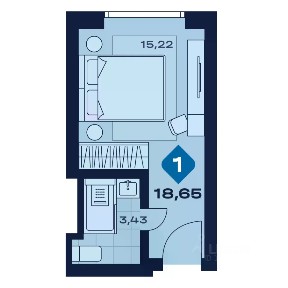 Продается помещение свободного назначения, 18,65 м²