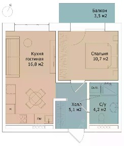 Сдается 1-комн. квартира, 37 м²