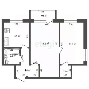 Продается 2-комн. квартира, 41,5 м²