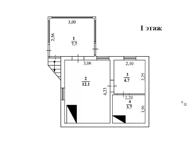 Продается 2-этажный дом, 49,2 м²