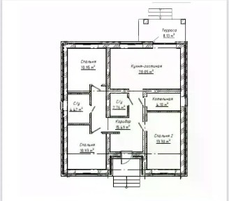 Продается 1-этажный дом, 82 м²