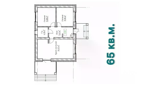 Продается 1-этажный дом, 60 м²