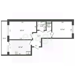 Сдается 2-комн. квартира, 50 м²