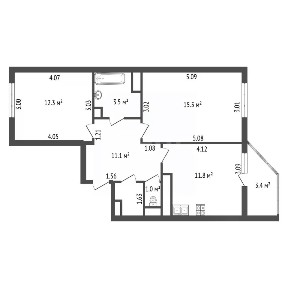 Продается 2-комн. квартира, 55,2 м²