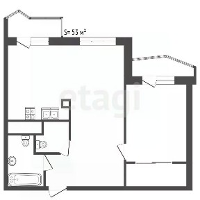 Продается 2-комн. квартира, 53 м²