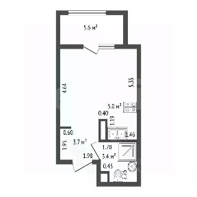 Продается студия, 33 м²