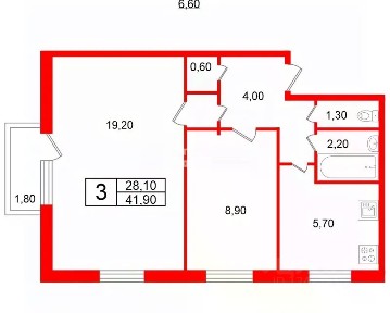 Продается 2-комн. квартира, 42 м²