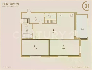 Продается 2-комн. квартира, 54,5 м²