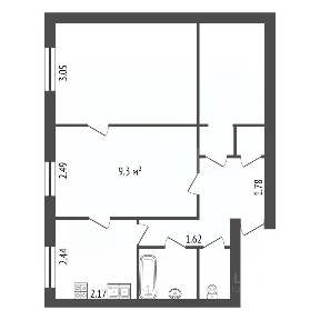 Продается 2-комн. квартира, 42,2 м²