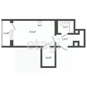 Сдается студия, 35 м²
