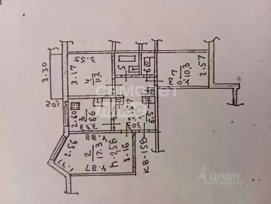 Продается 3-комн. квартира, 62,7 м²