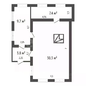 Продается 1-этажный дом, 51,2 м²