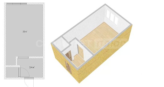 Продается 1-комн. квартира, 18,5 м²