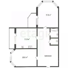 Продается 2-комн. квартира, 62,6 м²