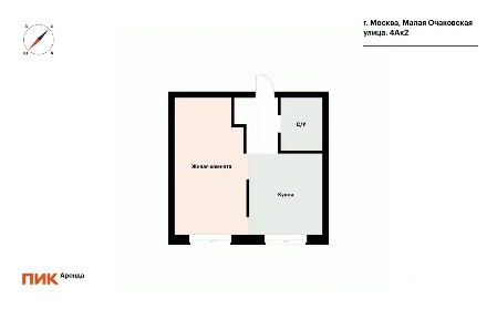 Сдается 1-комн. квартира, 34,2 м²