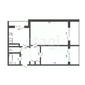 Продается 2-комн. квартира, 56,1 м²