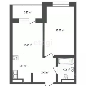 Продается 1-комн. квартира, 41 м²