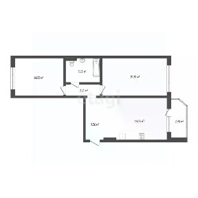 Продается 2-комн. квартира, 66,6 м²