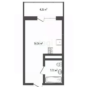 Продается студия, 20,17 м²