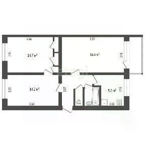 Продается 3-комн. квартира, 59,8 м²