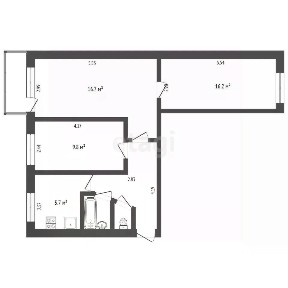 Продается 3-комн. квартира, 56 м²