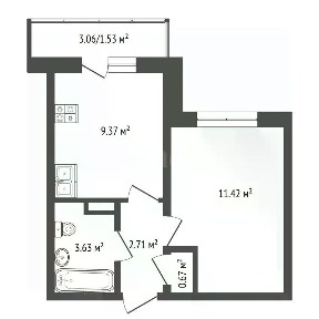 Продается 1-комн. квартира, 30,7 м²