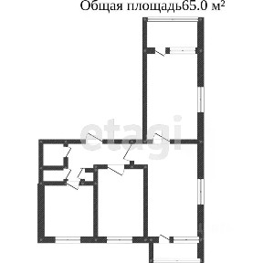 Продается 3-комн. квартира, 60 м²