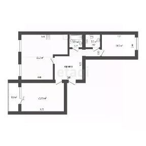 Продается 2-комн. квартира, 91,3 м²
