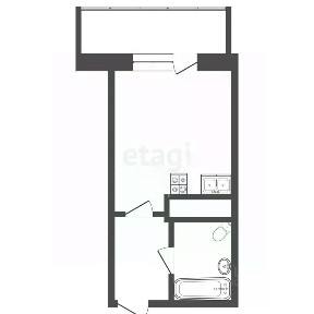 Продается студия, 19,6 м²